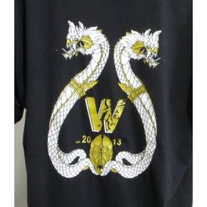 Vintage White Tiger Distillery Black Tshirt Dragon Graphic on Back Size XL